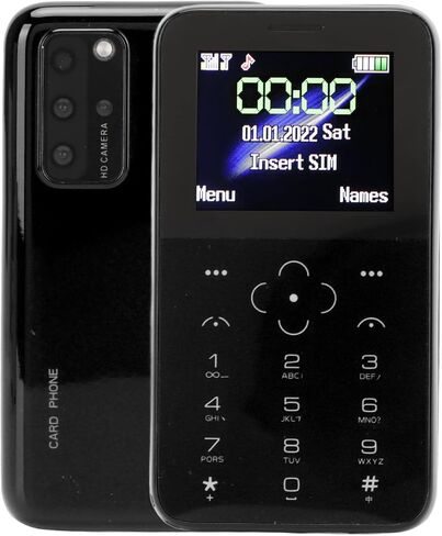 Yoidesu Super Small Mini Cellphone, Dual SIM Tiny Mobile Phone Ultra Thin Card Phone for Kids Children Students, No Games No Recreation Pocket Cell Phone, 800mAh Battery Backup Phone in Saudi Arabia