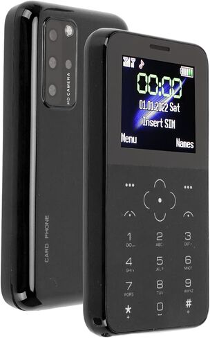 Yoidesu Super Small Mini Cellphone, Dual SIM Tiny Mobile Phone Ultra Thin Card Phone for Kids Children Students, No Games No Recreation Pocket Cell Phone, 800mAh Battery Backup Phone in Saudi Arabia