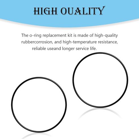 A20038 A-20038 حلقة دائرية بديلة لـ Fluval 104، 105، 106، 107، 204، 205، 206، 207 حلقة إغلاق غطاء رأس المحرك، جزء استبدال فلتر حوض السمك (عبوتان) in Kuwait