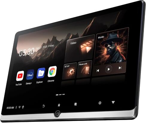 14 inch 4K Android 11 Portable Car TV Headrest Monitor Tablet for Back seat, Support Phone Wireless mirroring Touch Screen,with HDMI/Bluetooth/WiFi/USB/FM/AV in/Car Video Player (2G+32G (1*PC)) in Saudi Arabia