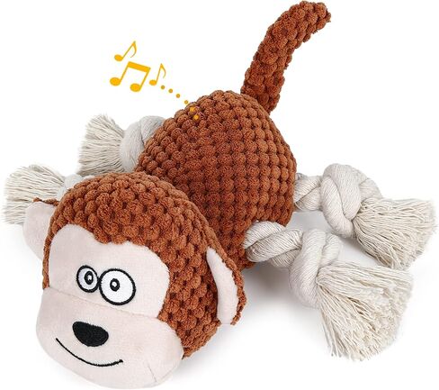 Squeak Dog Toy, Dog Interactive Toy with Crinkle Paper, Chew Toys for Puppies, Small to Medium Dogs, Blue in Saudi Arabia