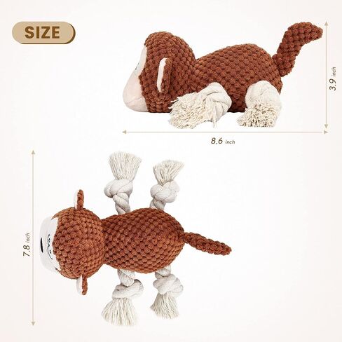 Squeak Dog Toy, Dog Interactive Toy with Crinkle Paper, Chew Toys for Puppies, Small to Medium Dogs, Blue in Saudi Arabia