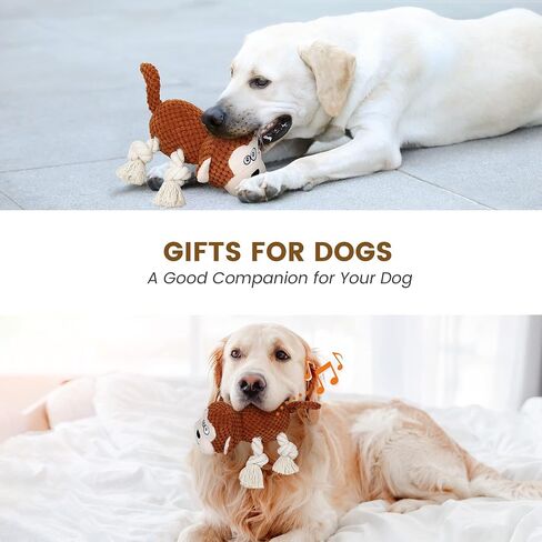 Squeak Dog Toy, Dog Interactive Toy with Crinkle Paper, Chew Toys for Puppies, Small to Medium Dogs, Blue in Saudi Arabia