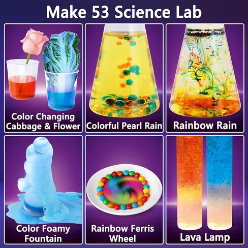 UNGLINGA 33 Experiments Science Kit for Kids Age 4-6-8-10, Science Project STEM Toys Gifts for 4 5 6 7 8 9 10 Years Old Boys Girls Learning Educational Chemistry Set, Volcano Erupting, Scientis Kit in Kuwait