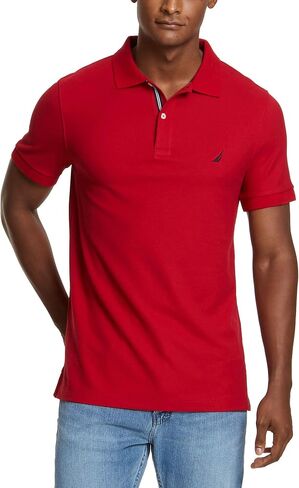 Nautica Men's Slim Fit Short Sleeve Solid Polo Shirt in Kuwait