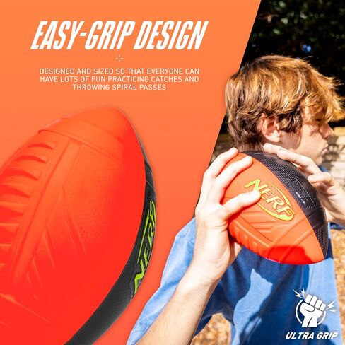 كرة قدم NERF Pro Grip، زرقاء، كرة إسفنجية كلاسيكية، سهلة الإمساك والرمي، كرات للأطفال، ألعاب رياضية للأطفال in Kuwait