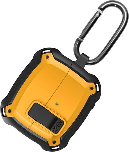 حافظة Geiomoo Lock لسماعات Galaxy Buds 3 Pro وGalaxy Buds 3، غطاء حماية صلب من مادة TPU مع حلقة تسلق (أسود) in Saudi Arabia