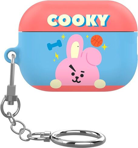 BT21 Official Merchandise for AirPods Pro 2 Case Cover Protective Hard Case with Keychain for AirPods Pro 2nd Generation (2022) - Cooky in Saudi Arabia