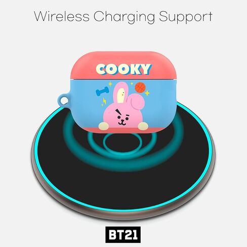 BT21 Official Merchandise for AirPods Pro 2 Case Cover Protective Hard Case with Keychain for AirPods Pro 2nd Generation (2022) - Cooky in Saudi Arabia