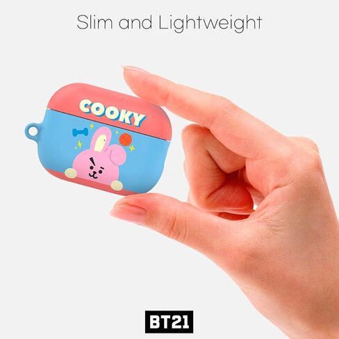 BT21 Official Merchandise for AirPods Pro 2 Case Cover Protective Hard Case with Keychain for AirPods Pro 2nd Generation (2022) - Cooky in Saudi Arabia