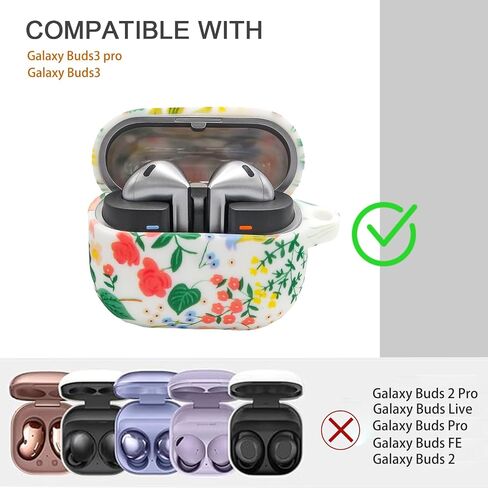 Case Compatible with Samsung Galaxy Buds 3 & 3 Pro (2024), Cute Wireless Charging Silicone Protective Case with Bracelet Keychain for Men & Women (Leopard) in Saudi Arabia