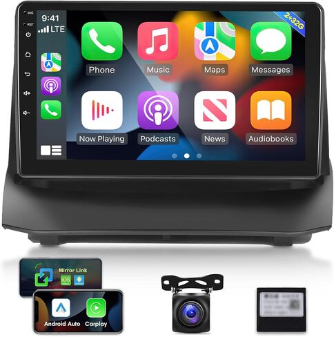 [2G+32G] Car Radio for Ford Fiesta 2009-2014, 9 inch Android Touch Screen Stereo, Carplay/Android Auto/WiFi/1080P/SWC/Bluetooth/Mirror Link+AHD Backup Camera+MIC in Saudi Arabia