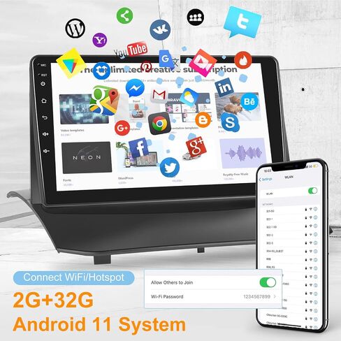 [2G+32G] Car Radio for Ford Fiesta 2009-2014, 9 inch Android Touch Screen Stereo, Carplay/Android Auto/WiFi/1080P/SWC/Bluetooth/Mirror Link+AHD Backup Camera+MIC in Saudi Arabia