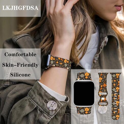 Fall Watch Band Compatible with Apple Watch 38mm 40mm 41mm 42mm 44mm 45mm 49mm, Iwatch Bands Adjustable Replacement for All Series in Kuwait