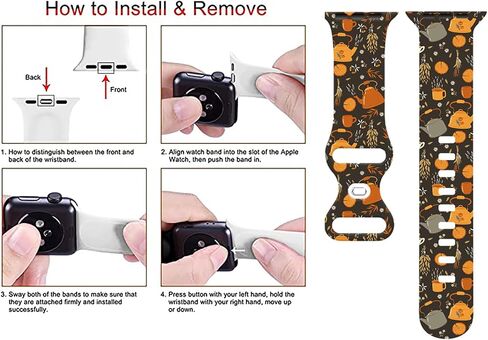Fall Watch Band Compatible with Apple Watch 38mm 40mm 41mm 42mm 44mm 45mm 49mm, Iwatch Bands Adjustable Replacement for All Series in Kuwait