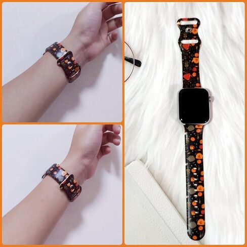 Fall Watch Band Compatible with Apple Watch 38mm 40mm 41mm 42mm 44mm 45mm 49mm, Iwatch Bands Adjustable Replacement for All Series in Kuwait