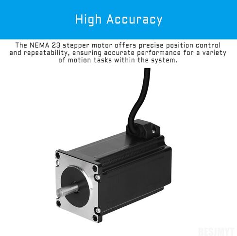 Nema 23 Stepper Motor 1350mNm/191.17oz.in 2000steps/rev 55MM(2.17in) ثنائي القطب 4.2A عزم دوران عالي 57 محرك مرحلتين للطابعة ثلاثية الأبعاد CNC طحن آلة الحفر الآلي، 2.25x2.25x2.17 بوصة in Kuwait
