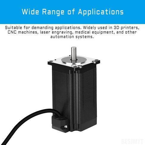 Nema 23 Stepper Motor 1350mNm/191.17oz.in 2000steps/rev 55MM(2.17in) ثنائي القطب 4.2A عزم دوران عالي 57 محرك مرحلتين للطابعة ثلاثية الأبعاد CNC طحن آلة الحفر الآلي، 2.25x2.25x2.17 بوصة in Kuwait