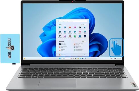 Lenovo Ideapad 1 Student & Business Laptop 15.6" Touchscreen IPS FHD Display (AMD Ryzen 7 5700U, 16GB RAM, 1TB SSD, AMD Radeon, SD Reader, WiFi 6, Bluetooth 5.2, Webcam, Win 10 Pro) w/DKZ Hub in Saudi Arabia