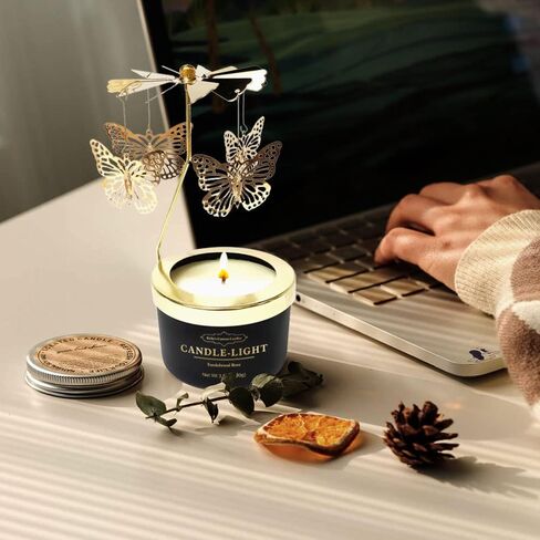 Birthday Gifts for Women,New Job Gift for Women,Rotatable Butterfly Candle Gift,6 oz Unique Candle Gifts for Colleagues,Mom and Wife,Birthday,Anniversary,Christmas and Thanksgiving. in Kuwait
