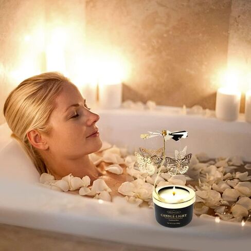 Birthday Gifts for Women,New Job Gift for Women,Rotatable Butterfly Candle Gift,6 oz Unique Candle Gifts for Colleagues,Mom and Wife,Birthday,Anniversary,Christmas and Thanksgiving. in Kuwait