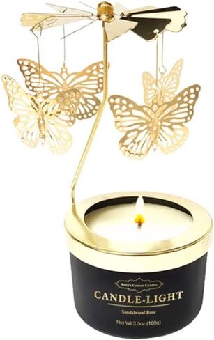 Birthday Gifts for Women,New Job Gift for Women,Rotatable Butterfly Candle Gift,6 oz Unique Candle Gifts for Colleagues,Mom and Wife,Birthday,Anniversary,Christmas and Thanksgiving. in Kuwait