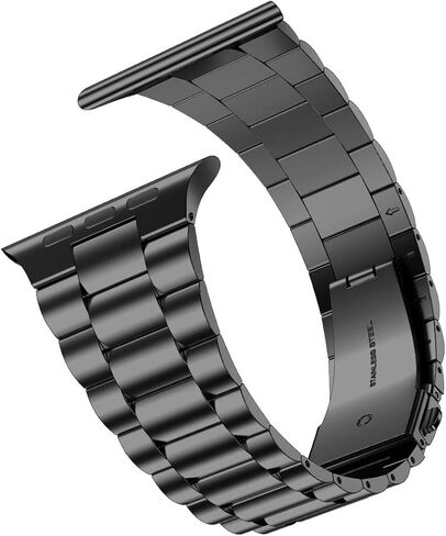 iiteeology Compatible with Apple Watch Bands 46mm/49mm/45mm/44mm/42mm/41mm/40mm, Luxury Stainless Steel Link Bracelet for Apple Watch Ultra 2/Ultra/Series 1-10 - 3 Beads in Kuwait