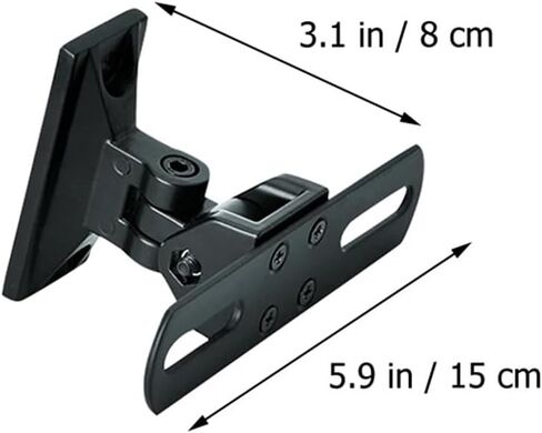 Uonlytech مكبر صوت قابل للتعديل على الحائط دعامات تثبيت في المنتصف مكبر صوت محيطي حامل حامل مكبرات صوت على رف الكتب، ضبط إمالة دوارة، طقم تثبيت مكبر صوت للمسرح المنزلي in Kuwait