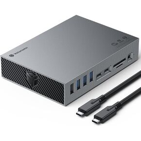 Yottamaster 40Gbps USB C Docking Station Compatible with Thunderbolt 3, 15 in 1 USB C Dock for Dual Monitor, DisplayPort, 60W PD, S/PDIF, Audio, 6 USB Ports, Ethernet, SD/TF Card Reader [DS06S]