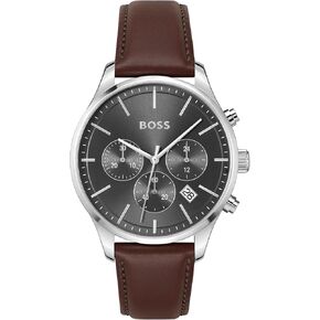 BOSS Cloud Men's Chronograph Stainless Steel Case and Link Bracelet Watch, Color: Black (Model: 1514016) in Saudi Arabia