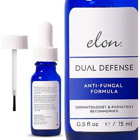 Elon Dual Defense Anti-Fungal Formula | 25% Undecylenic Acid | Treat & Eliminate Nail Fungus | Dermatologist & Podiatrist Recommended