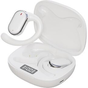 سماعة رأس بلوتوث لاسلكية على شكل خطاف، سماعات رأس ستيريو HiFi غير معلقة في الأذن، سماعات أذن مفتوحة فائقة الراحة، سماعات رياضية مريحة للجري، مقاومة للماء IPX6 (أسود) in Kuwait