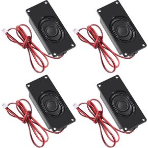 4pcs Speaker 3 Watt 4 Ohm Mini Speaker 4ohm 3w Loundspeaker Micro Speaker with 2.54mm Dupont Interface Compatible with Arduino Motherboard and Small Electronic Projects