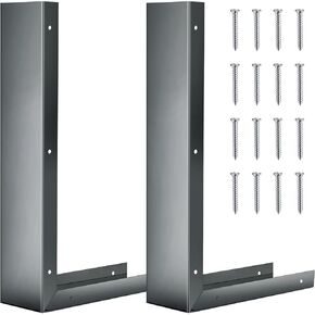 2 Pieces Stainless Steel Microwave Trim Kit Microwave Side Panel Kit for Kitchen Countertop Oven with Screws