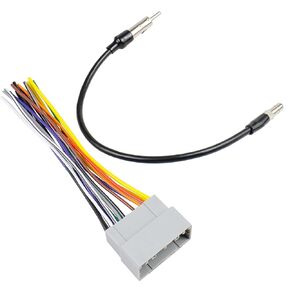 Stereo Wiring Harness Kit for Jeep Wrangler Cherokee Dodge Ram 1500 2500 3500 Caravan Charger Chrysler Sebring Aftermarket Car Radio Wire Harness with Antenna Adapter