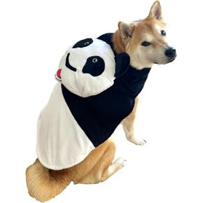 زي ComfyCamper Dog Panda Bear زي صغير متوسط ​​X-Large أزياء الهالوين أسود وأبيض كونغ فو كوسبلاي حيوان، L in Kuwait