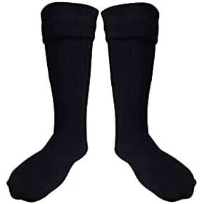 SCOTTISH WOOL BLEND KILT HOSE SOCKS FOR MEN SIZE M L XL 2XL (L size (9.5-12), Charcoal)