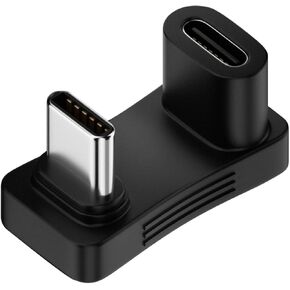 USB C Adapter U-Shaped 180 Degree Angled Adapter, USB C 3.1 Female to Male Elbow Adapter Extended Angled Adapter Compatible with Samsung Galaxy, Switch, Type-C Phones and More
