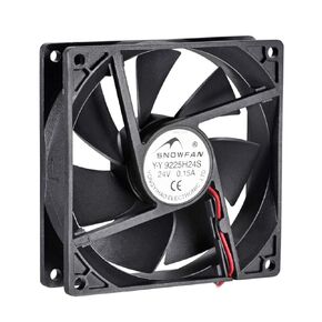 Uxcell SNOWFAN معتمد 92 مم × 92 مم × 25 مم 24 فولت مروحة تبريد تيار مستمر بدون فرشاة YY9225H24S