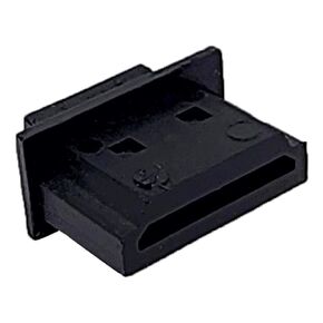 50 PCS Plastiv Anti-Dust Dirt HDMI Female Dust Cover, Black Color