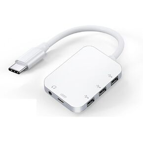محول مقبس سماعة الرأس USB C إلى 3.5 مم Aux مع منفذ شحن، [معتمد من MFi] محور كاميرا USB OTG متعدد + محول 3.5 مم سماعة أذن جاك iPhone Dongle لهاتف iPhone 16 Galaxy، iPad، محرك فلاش in Kuwait