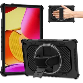 ROISKIN 360 Rotating Kickstand Hand Strap Case for 2023 Release Tablet Fire Max 11 Case 13th Generation for Kids,Also for iPhone Nokia Sony 11in