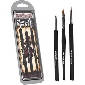 The Army Painter Gamemaster Character Brush Set with Bonus Item - Precise Detail Brush Set, Small Detail Brush, Monstrous Brush, Drybrush Fine Detail Paint Brush Miniature Painting