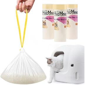 60 Count Self-Cleaning Litter Box Liners for Litter-Robot 4/3 - Leakproof & Odor-Control Design, 2x Thicker Material Than Standard Liners, Automatic Cat Litter Box Accessories