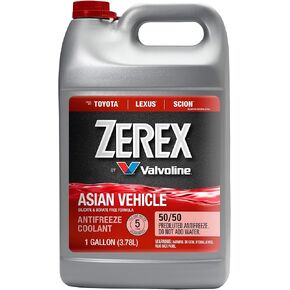 Zerex Asian Vehicle Red Silicate and Borate Free 50/50 Prediluted Ready-to-Use Antifreeze/Coolant 1 GA
