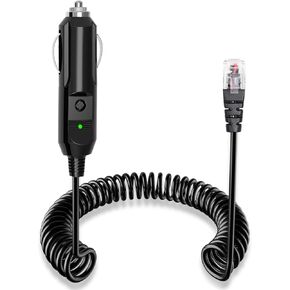 12V Car Lighter Adapter to RJ11 Radar Detector Power Cord 7.6ft Compatible with Escort, Uniden, Beltronics, Valentine Radar detectors