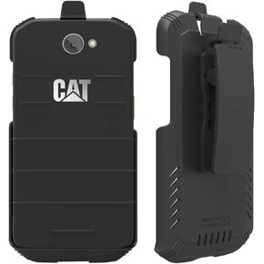 Case Compatible with CAT S48C, Secure fit, Quick Release Latch and Heavy Duty Swivel Belt Clip Holster