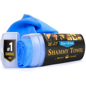 Premium Chamois Cloth for Car Drying - 26"x17" - Super Absorbent Reusable Shammy Towel for Car + Storage Tube - Scratch-Free Car Shammy Towel