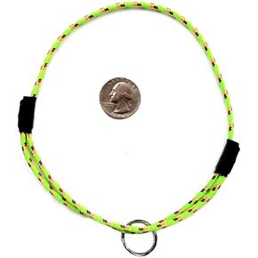 National Leash Mountain Rope Dog ID Collar- Spring Green- Medium (14"-20") Ultra Lite