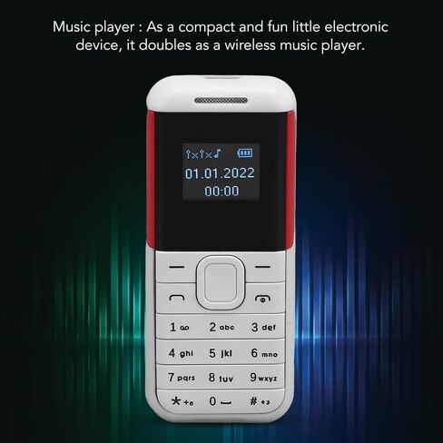 هاتف صغير صغير، هاتف ذكي 2G GSM ثنائي شريحة الاتصال غير مقفل، شاشة 0.66 بوصة 380 مللي أمبير في الساعة للأطفال هاتف ذكي صغير، مشغل صوت بلوتوث هاتف أساسي (أصفر) in Saudi Arabia